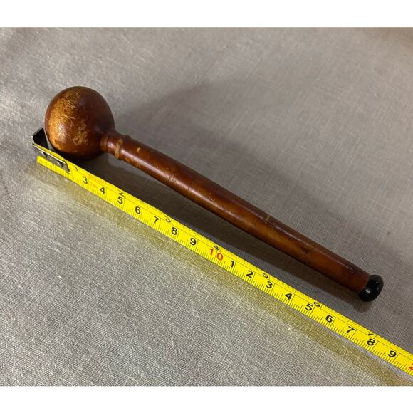 Vintage Brass Table Gong w/ Wooden Mallet – Ornate Painted Décor, No Sound - Picture 9 of 9